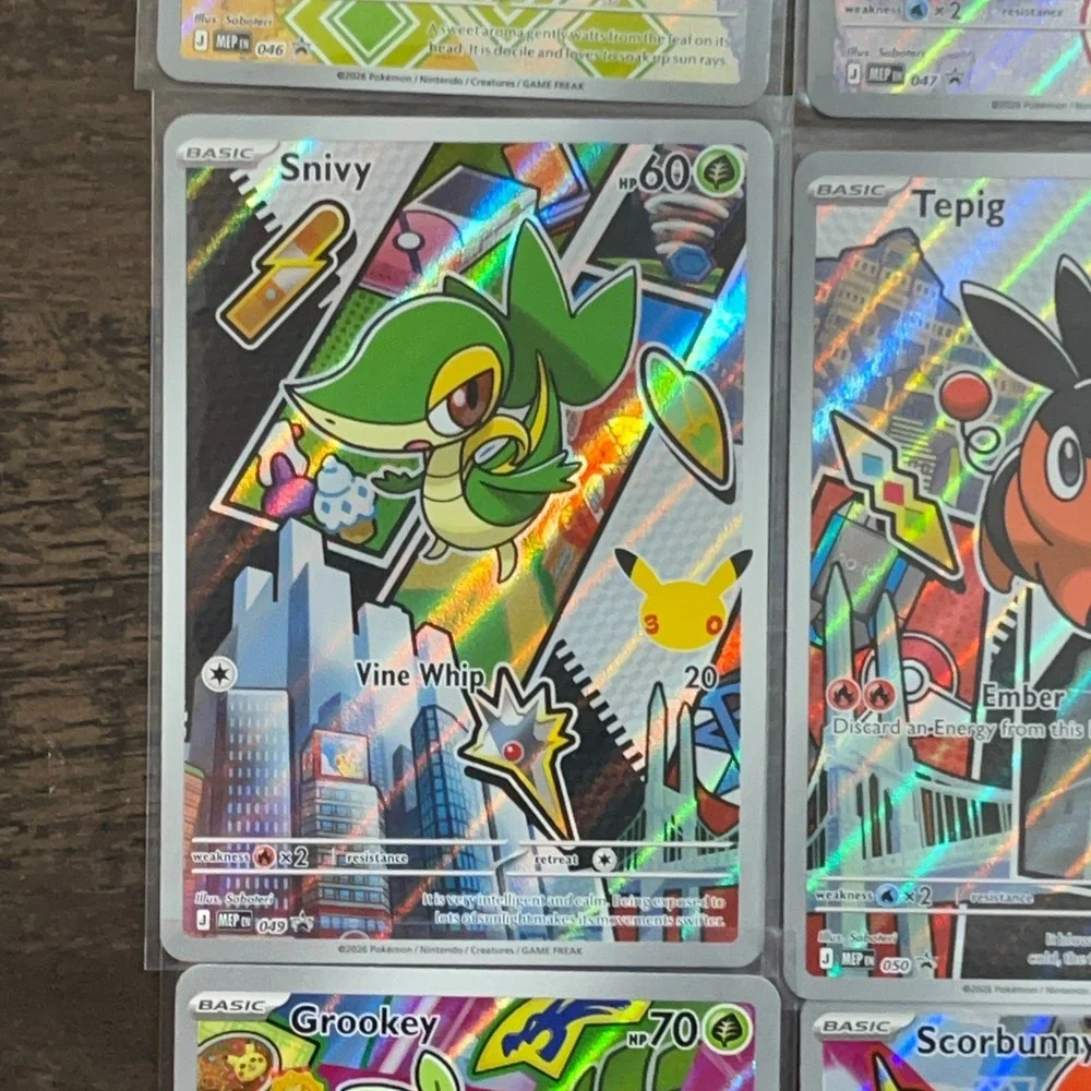 Pokemon Series 2 First Partner Illustration Complete Set Of 9 Cards Gen 2 Promo